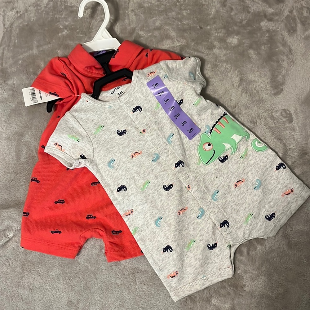 Carters 3Months boy 2pc romper